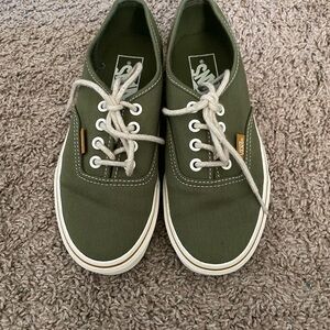 Vans Unisex Olive Green Authentic Shoes